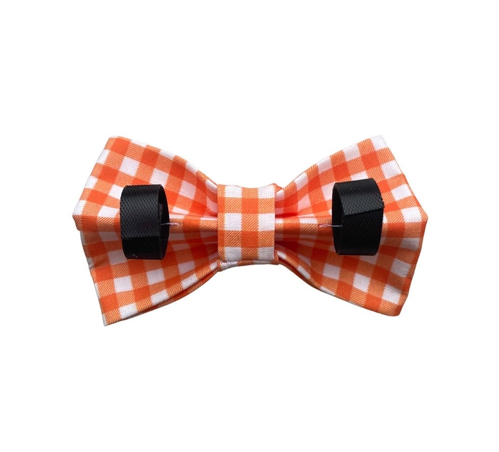 Pumpkin Plaid - Collar Bow