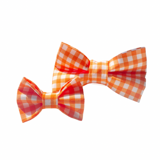 Pumpkin Plaid - Collar Bow